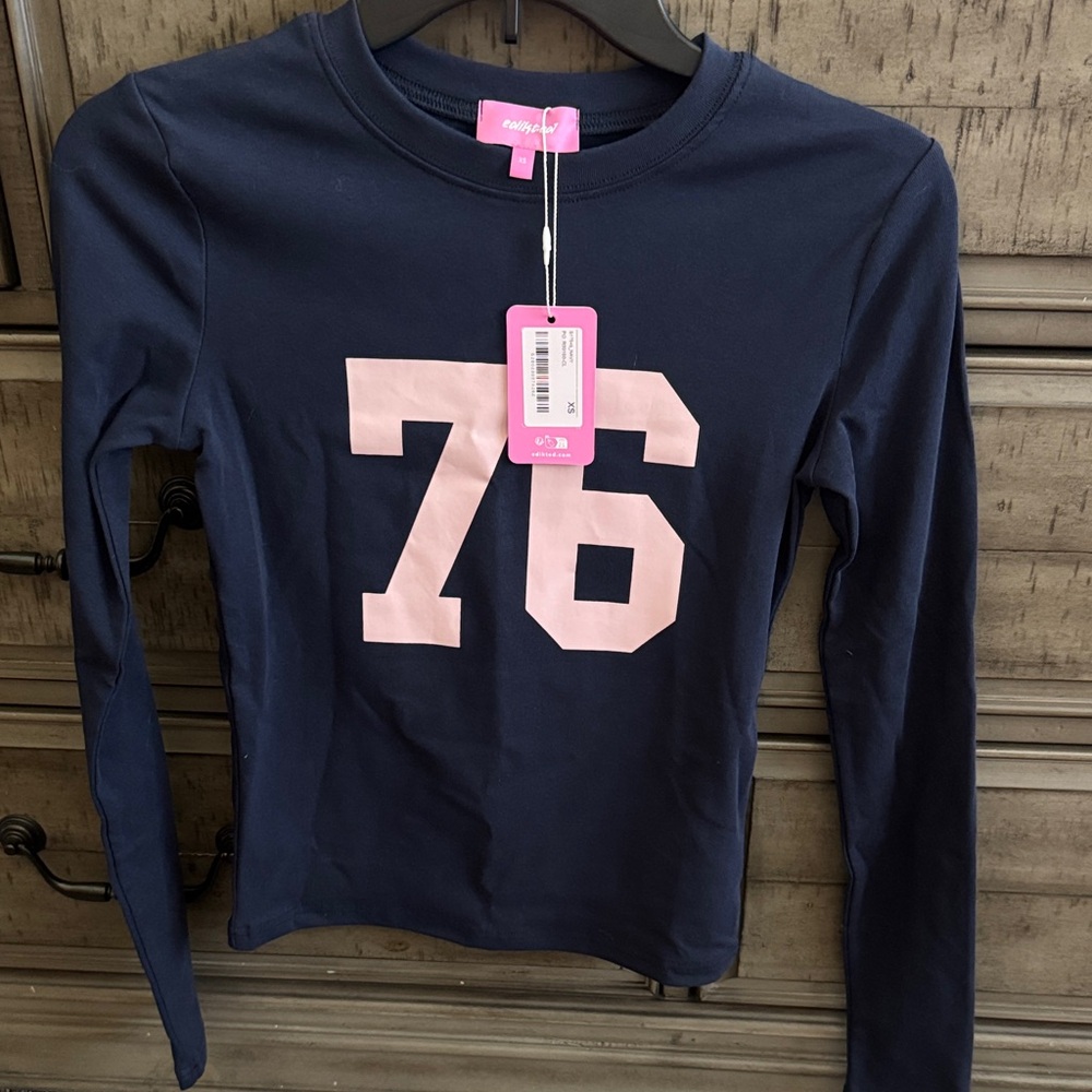 Edikted Navy Long Sleeve with Pink 76